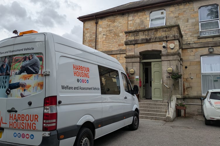 Cornwall charity Harbour Housing's house and van