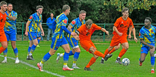 Paulton Rovers in Les Phillips Cup action at Keynsham 