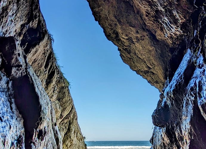 Dan Clarke’s winning image, ‘White Rocks Cave,’ captured with an unusual viewpoint, took first place in the Colour section at this week’s NRPS competition.
