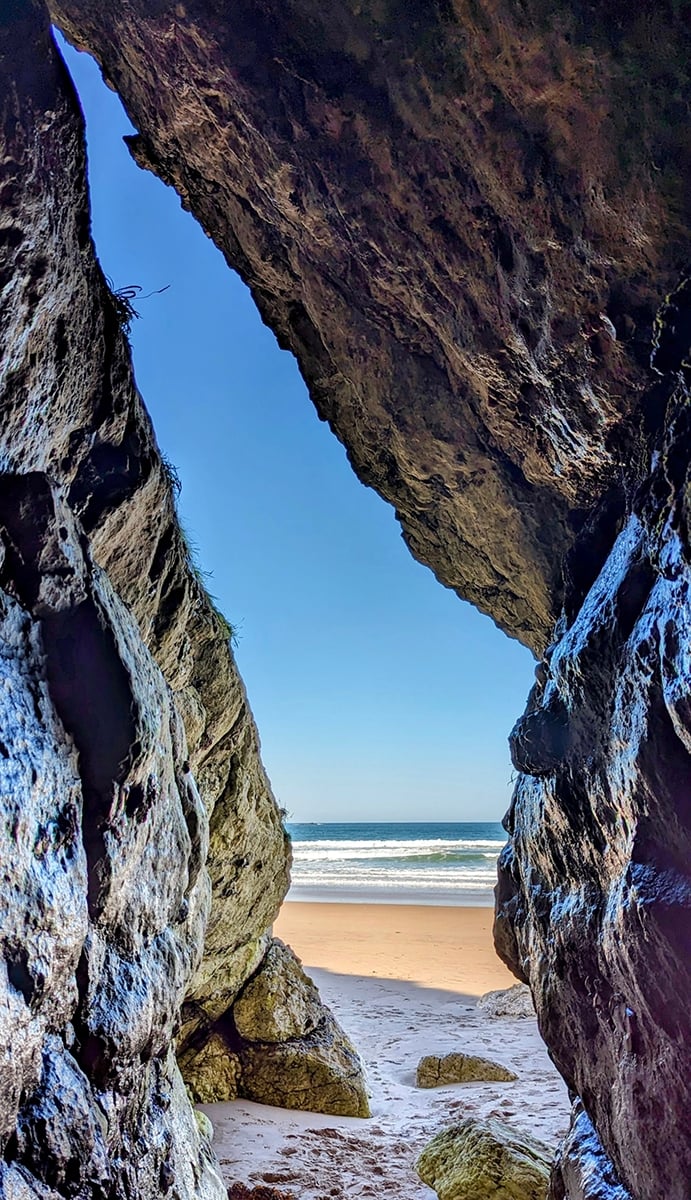 Dan Clarke’s winning image, ‘White Rocks Cave,’ captured with an unusual viewpoint, took first place in the Colour section at this week’s NRPS competition.
