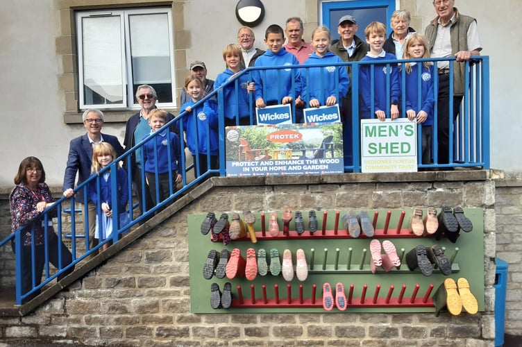 Richard Jordan, Men’s Shed chairman, said Midsomer Norton Men’s Shed were happy to design and construct the welly boot racks for Welton Primary School's 360 welly boots, adding that it would not have been possible without the generosity of Wickes and Protek.