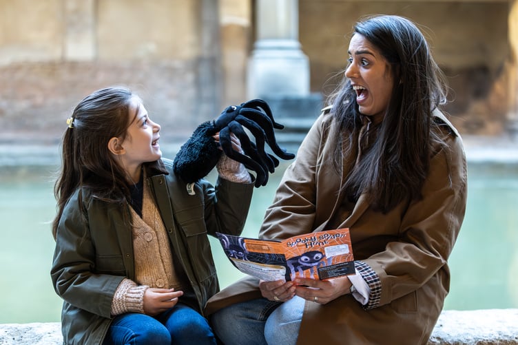 Discover the Halloween-themed trail inspired by the Roman legend of Minerva and Arachne at the Roman Baths this half term.