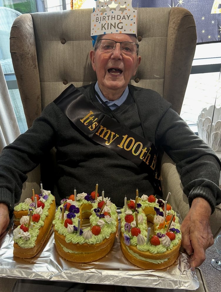 Jack Rugg, a resident of Somer Valley House care home in Midsomer Norton, celebrated his 100th birthday with family and friends.