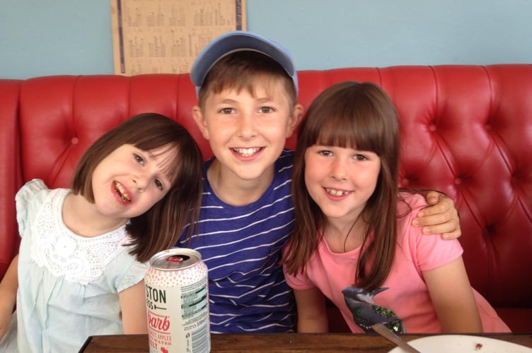A young Sam Jones with his siblings Eleanor and Nell who all attended Chew Magna Primary School