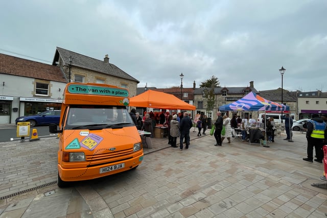 Ice cream van explaining the local plan consultation