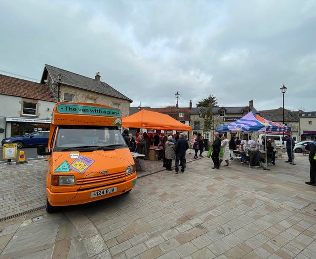 Ice cream van explaining the local plan consultation