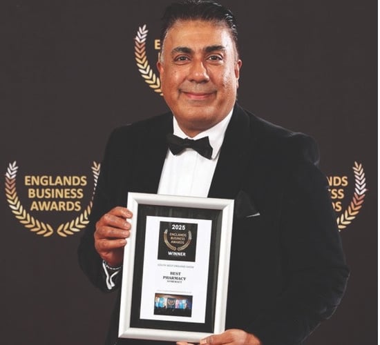 Sanjeev Pun received the Best Pharmacy award in Bristol in September