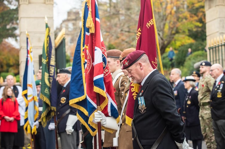 Veterans, members of the Armed Forces, The Royal British Legion, the mayor of Bath, council, community and faith leaders, together with members of the public, paid their respects at Remembrance Sunday ceremonies across Bath & North East Somerset. Many are pictured here at the War Memorial in Bath where wreaths were laid.