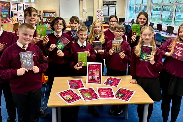 Somervale School and Norton Hill School students who are reading the shortlisted books