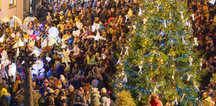 Festive lights switch-on illuminates town