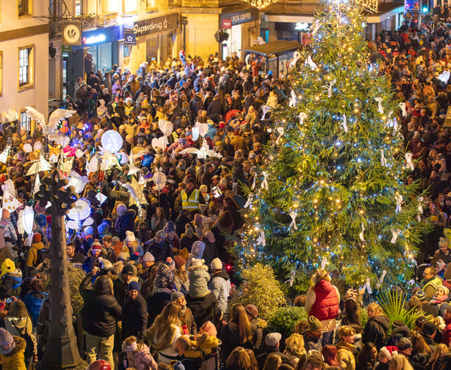 Festive lights switch-on illuminates town