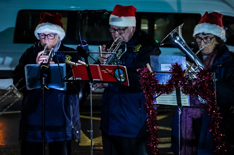 The Midsomer Norton and Radstock Silver Band accompanied the festivities
