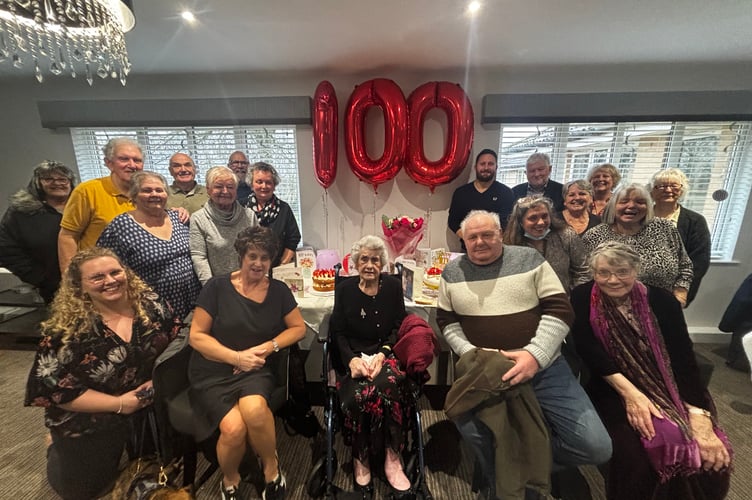Gwen Jeffery, reached an incredible milestone, celebrating her 100th birthday surrounded by family and friends. She enjoyed a joyful day at Bloomfield Care Home, Paulton, filled with love, laughter, and warm memories, marking a century of a life well-lived.