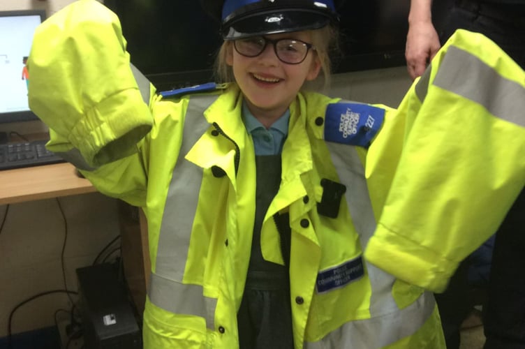 Plenty of room to grow in this police jacket