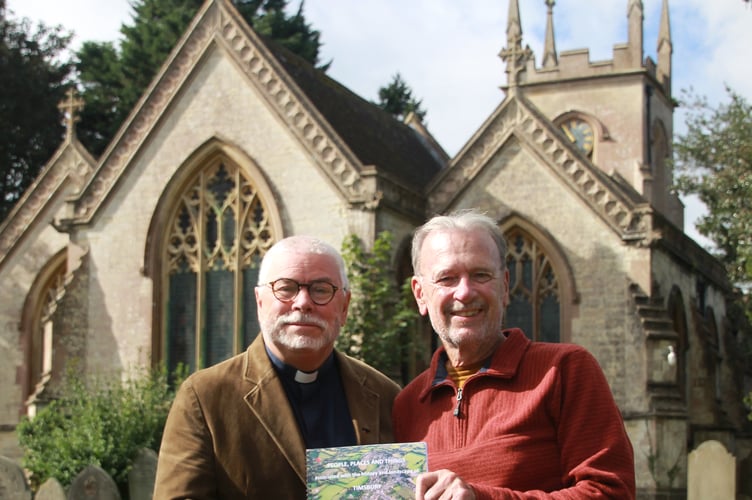 Martin Blewett, Rector of St Mary’s (left), with Larry Cunningham, author of the book.
