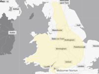 Snow forecast for Midsomer Norton and surrounding areas