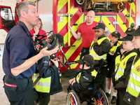 Peasedown pupils visit Kingswood Fire Station