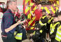 Peasedown pupils meet firefighters