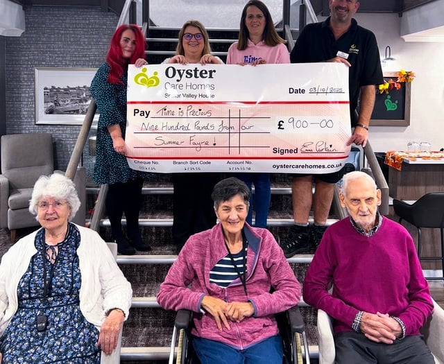 Care home donates £1,000 to charity