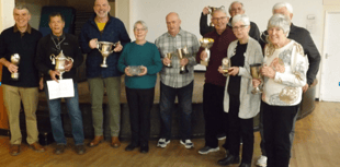 Pratten Bowls Club stage presentation night 