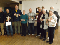 Pratten Bowls Club stage presentation night 