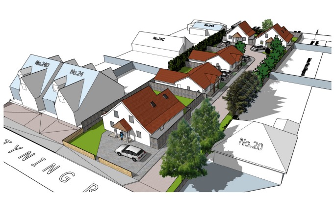 The proposed cul-de-sac. (Picture: John Blake)