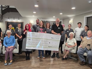 Care home donates more than £1,000 to local charity