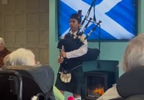 Bagpipes for Burns Night in Saltford