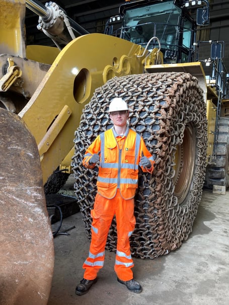 Seventeen-year-old Harrison T, from Frome, is currently completing his placement at Whatley quarry