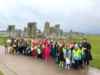 Pupils thrilled by Stonehenge visit despite rain