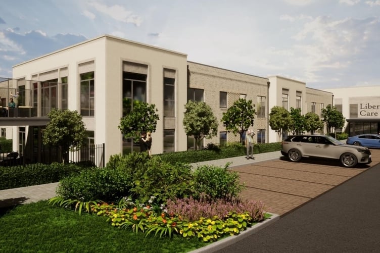 An artist's impression of the 76-bed care home approved by Somerset Council.