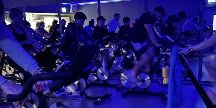 The sisters held a spinathon and cake sale raising £1,050 to go towards their £5,000 target.