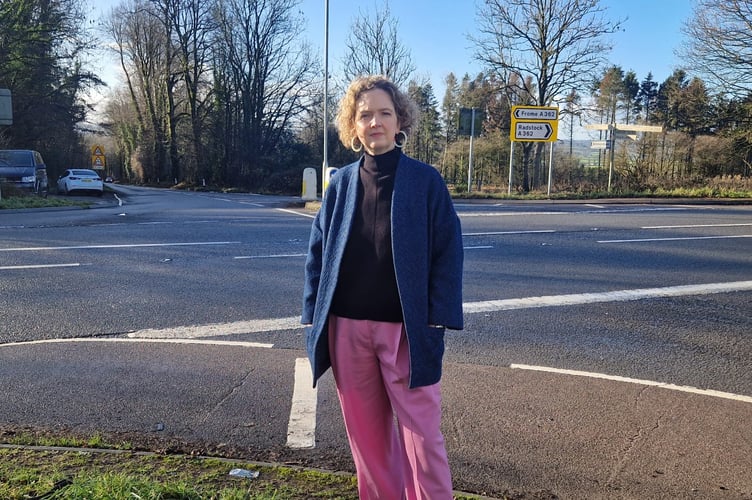 MP Anna Sabine raised concerns about the Terry Hill crossroads near Ammerdown with Somerset Council
