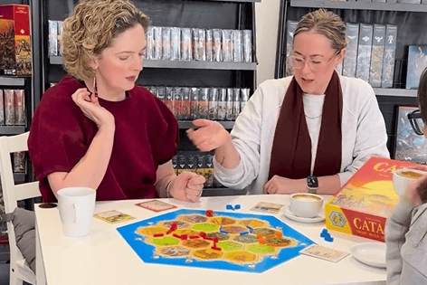 MP Anna Sabine visited Frome's Deck and Dagger to launch the Lib campaign to tackle loneliness.