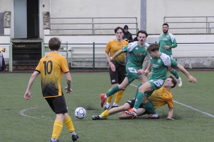 Recent Jewson Western League football action at Welton