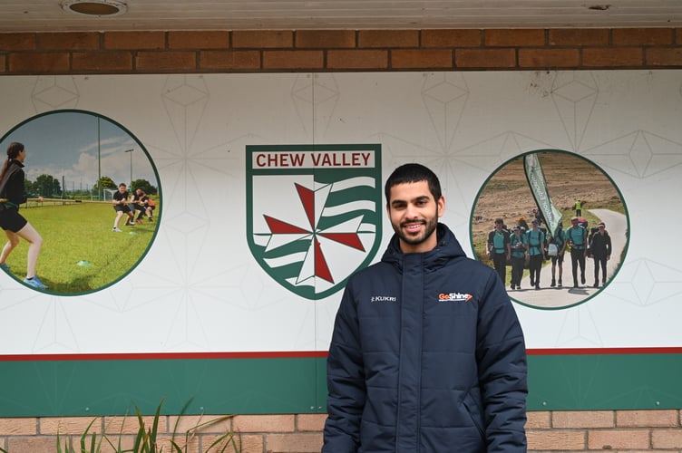 Chew Valley School's new GoShine centre manager Fuzel Ahmed