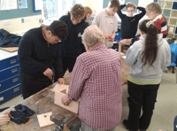 School bird box collaboration with shedders
