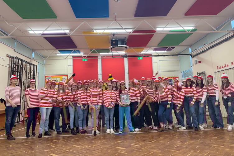 Where's Wally? Staff at Westfield Primary School joined in the fun of World Book Day.