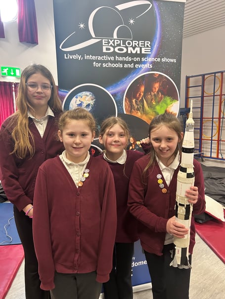 The Explorer Dome immersive space experience inspired St Mary's Church of England School pupils in Radstock.