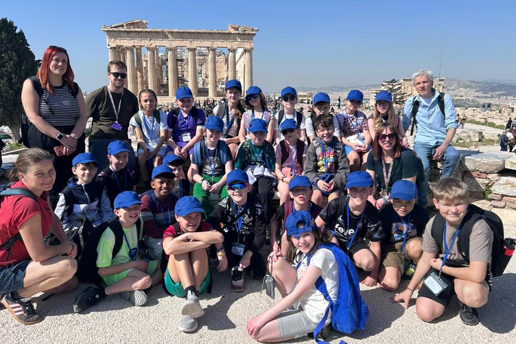 Year 5 pupils from Welton and St John's Primary Schools discover Greek culture during Athens trip.