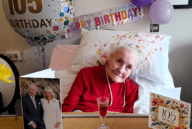 Frome care home resident Eileen Wilkie celebrated her 105th Birthday with family and friends.