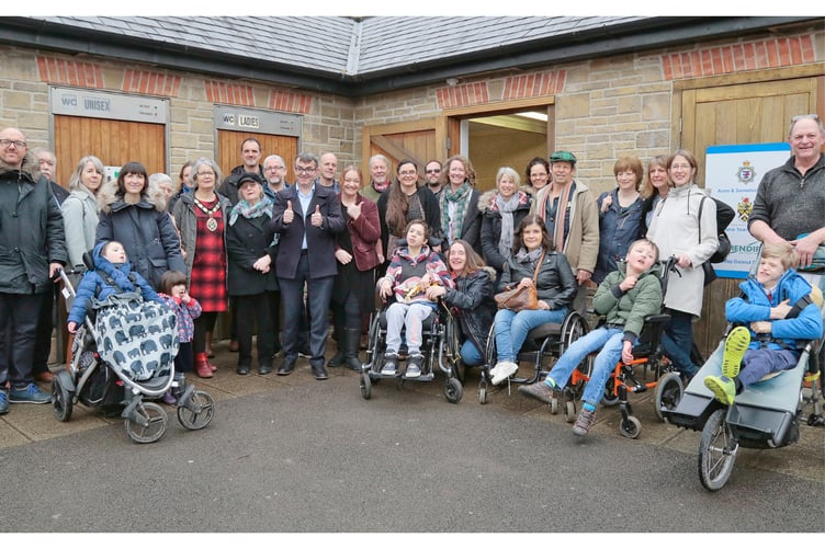 Celebrating the opening of the Changing Places facility in March 2018.
