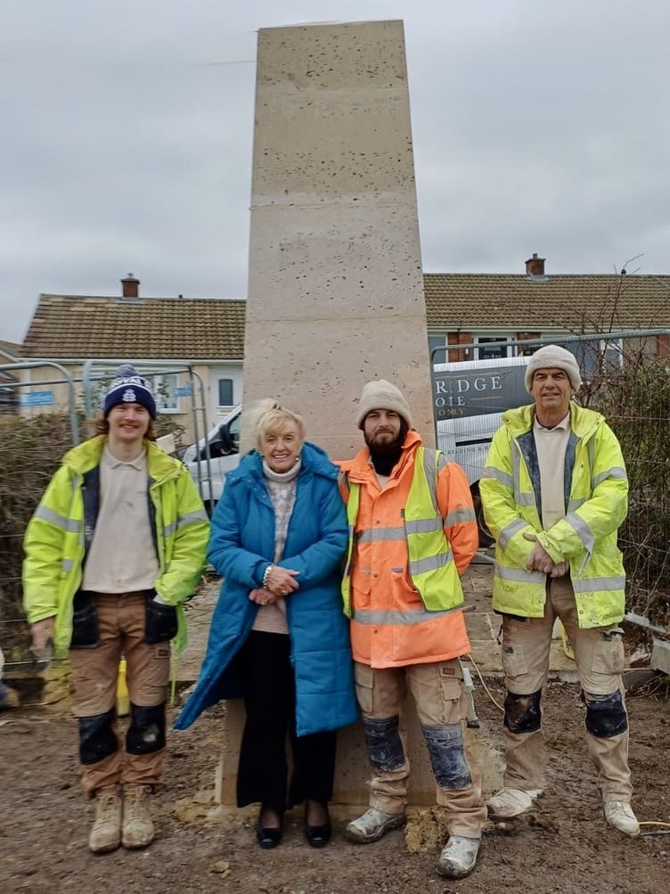 Chairperson Jennifer Lewis_Masin with some of the contractors who gave their time and services free of charge.