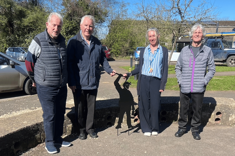 The Somerset Miners Welfare Trust (SMWT) members presented local schools with their 3ft high metal miners.