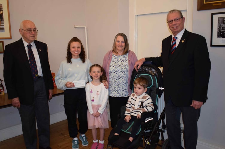 Connaught Freemasons met with Arlo, his Mum, Nan and sister to present him with a £220 cheque for a new bed.