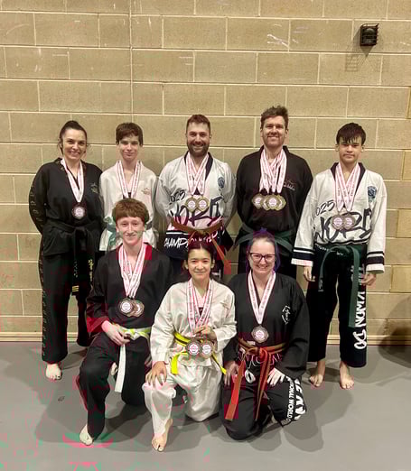 Successful students with their medals