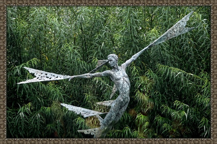 Sculpture by the Lakes by Bill Collett was a vivid reminder of the society visit to 'Sculpture Park' in Dorset.