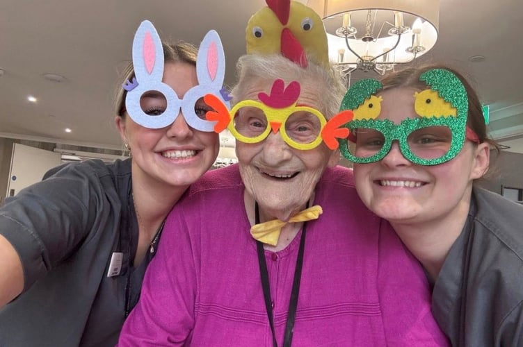 Residents and staff alike dressed up to enjoy the Easter fun.