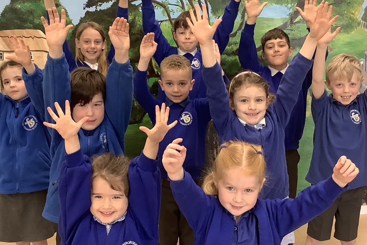 Farmborough Church Primary School enthusiastically participating in the shared Easter celebration.