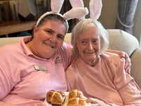 Buns and bunnies bring Easter cheer to care home